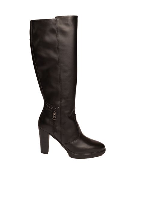 Black leather boot NERO GIARDINI | 411730GUANTO-100